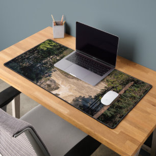 Sunwapta Fall: Capturing the Majesty of Waterfalls Desk Mat