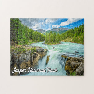 Sunwapta Falls, Jasper National Park Jigsaw Puzzle