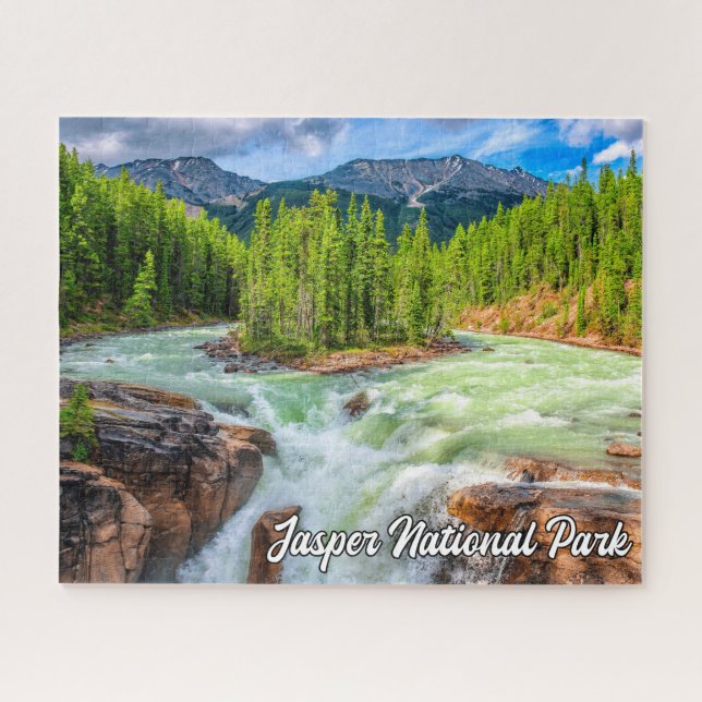 Sunwapta Falls, Jasper National Park Jigsaw Puzzle (Horizontal)