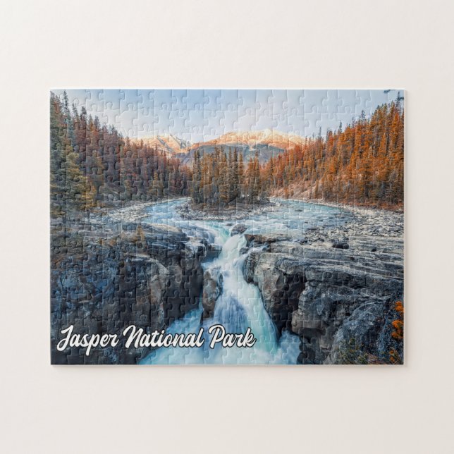 Sunwapta Falls, Jasper National Park Jigsaw Puzzle (Horizontal)