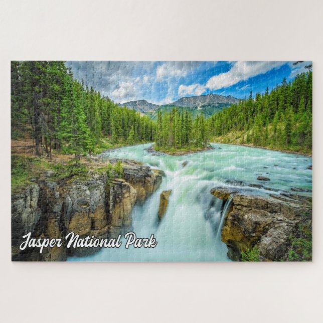 Sunwapta Falls, Jasper National Park Jigsaw Puzzle (Horizontal)