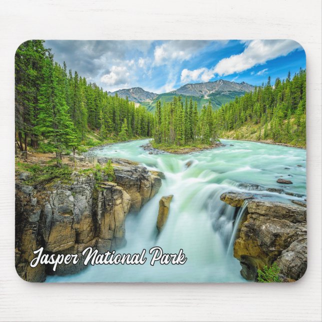 Sunwapta Falls, Jasper National Park Mouse Mat (Front)