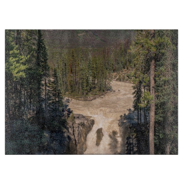 Sunwapta Falls, Waterfall Photography Cutting Board (Front)