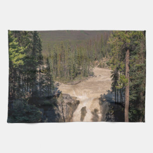Sunwapta Falls, Waterfall Photography Tea Towel