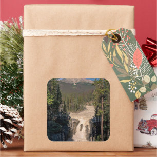 Sunwapta River Cascade Square Sticker