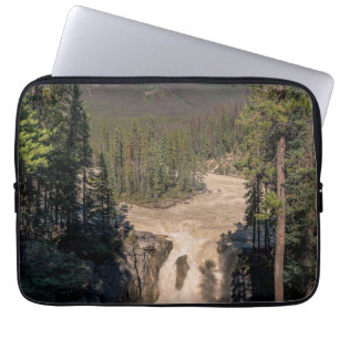 Sunwapta Serenity: Waterfall Photography Laptop Sleeve