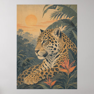 Sunward I — Jaguar at Sunrise Poster