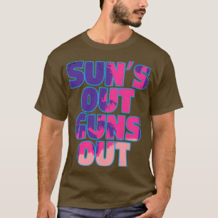 SUNx27S OUT GUNS OUT Outline T-Shirt