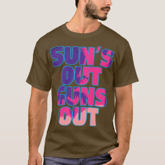 SUNx27S OUT GUNS OUT Outline T-Shirt