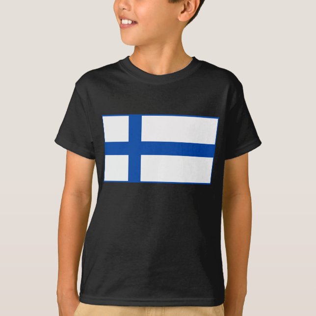 Suomen lippu paita - The Flag of Finland T-Shirt (Front)
