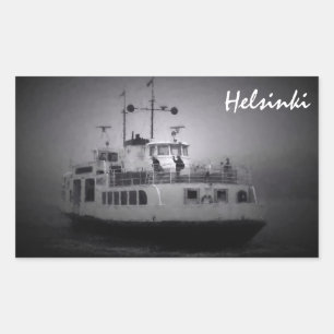 Suomenlinna (Helsinki) ferry in fog sticker
