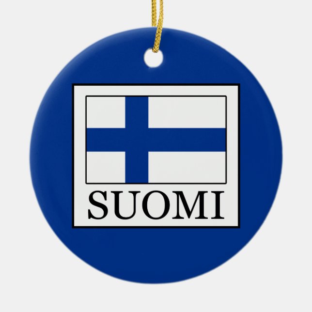 Suomi Ceramic Tree Decoration (Front)