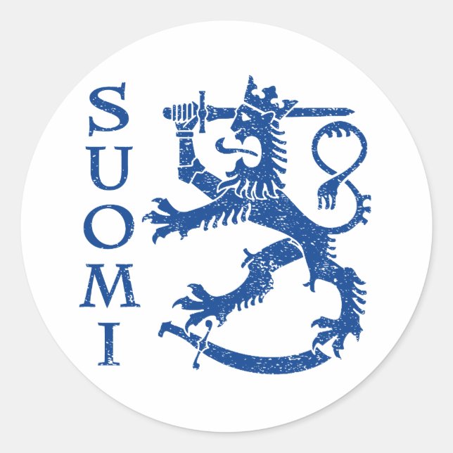 Suomi Classic Round Sticker (Front)