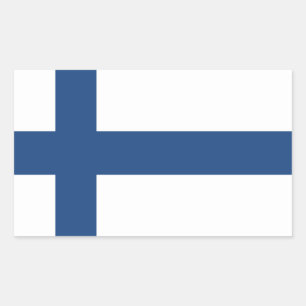 SUOMI FINLAND FLAG RECTANGULAR STICKER