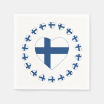SUOMI FINLAND HEART SHAPE FLAG
