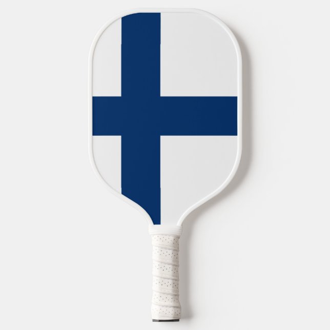 Suomi Flag Pickleball Paddle (Front)