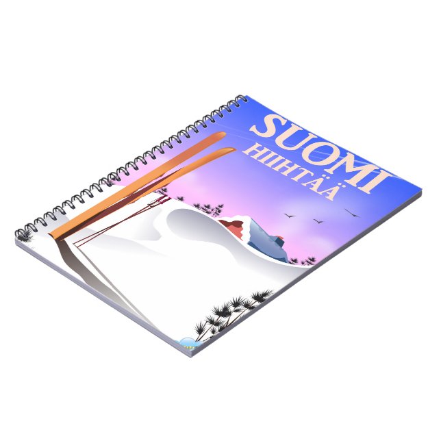 Suomi Hiihtää (Finland to ski) Notebook (Left Side)