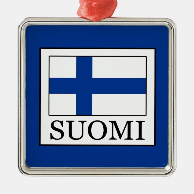 Suomi Metal Tree Decoration (Front)