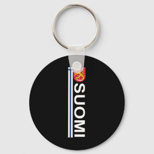 Suomi Soccer And Sport Print - Finnish National Pr Key Ring