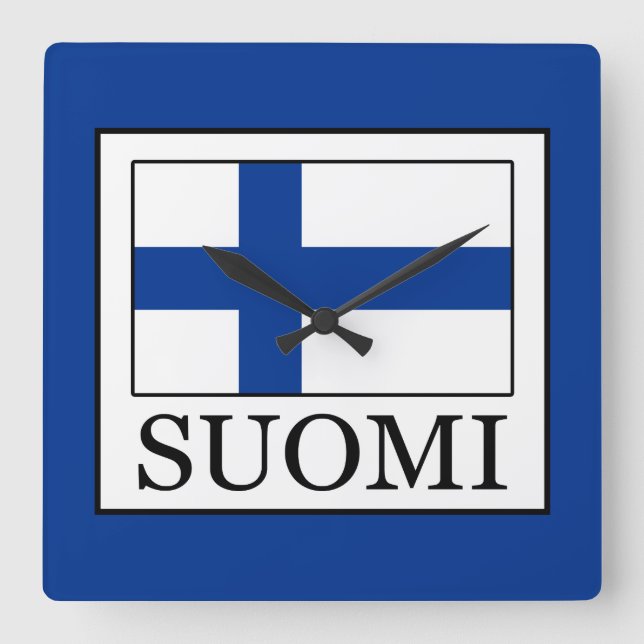 Suomi Square Wall Clock (Front)