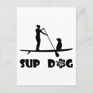 SUP Dog Sitting Postcard