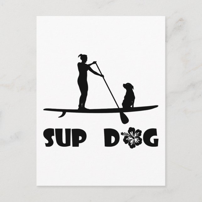SUP Dog Sitting Postcard (Front)