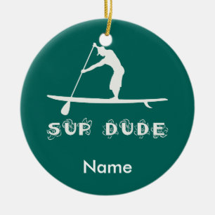 SUP Dude Ceramic Tree Decoration