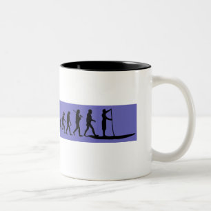SUP Evolution, standup paddle Two-Tone Coffee Mug