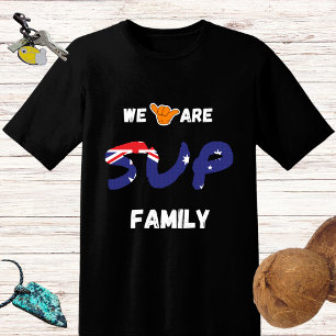 SUP family, Australian flag and shaka hand T-Shirt