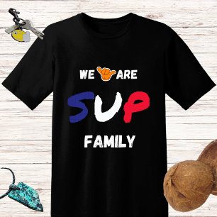 SUP family design with French flag and shaka hand T-Shirt