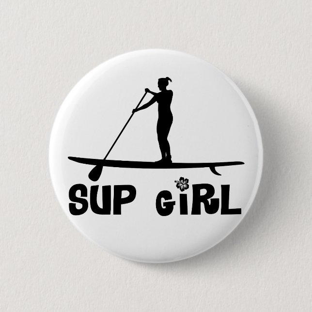 SUP Girl 6 Cm Round Badge (Front)