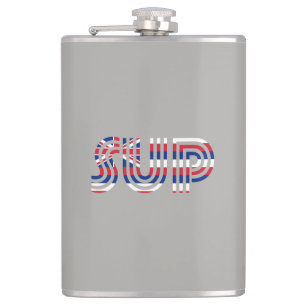 SUP Hawaii Flag Retro Hip Flask
