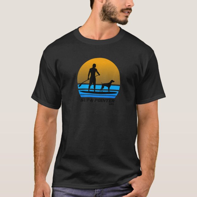 Sup & Pointer Life Mens Standup Paddleboarding Sho T-Shirt (Front)