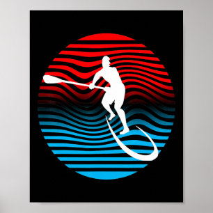 Sup Stand Up Paddle Boarding Surf Board Surfing Te Poster