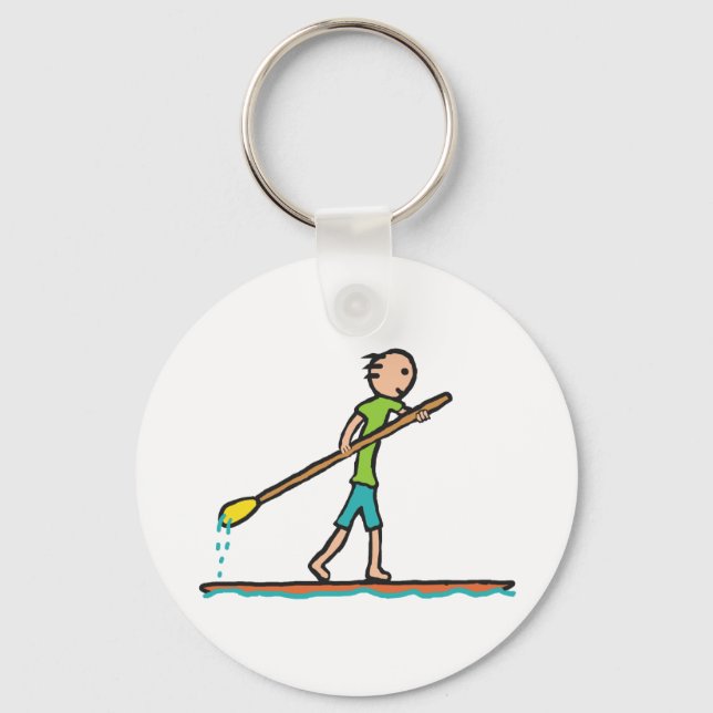 SUP Stand Up Paddleboard Key Ring (Front)