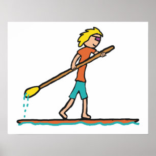 SUP Stand Up Paddleboard Poster