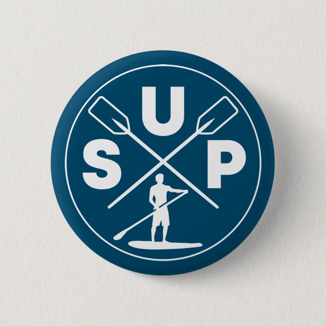 SUP Stand Up Paddling 6 Cm Round Badge (Front)