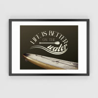 SUP stand up paddling sepia retro
