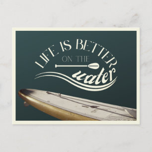 SUP stand up paddling vacation retro Postcard