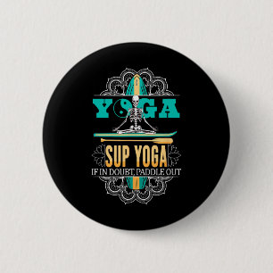 Sup Surfing Stand Up Paddle Paddling Supboard Yoga 6 Cm Round Badge