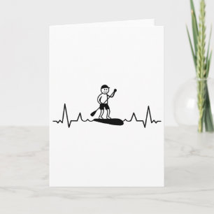 Sup Surfing Stand-up Paddle Surf Heartbeat Supboar Card