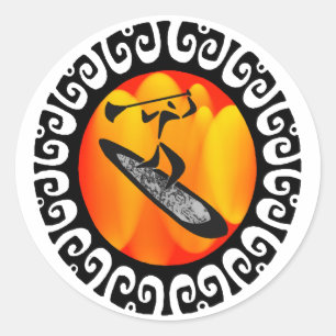 SUP THE DAY CLASSIC ROUND STICKER