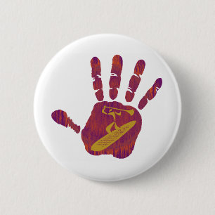 SUP THE HAND 6 CM ROUND BADGE