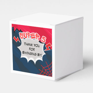 Super 5 Red Black Web Comic 5th Birthday Favour Box