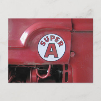 Super A Tractor Detail Postcard