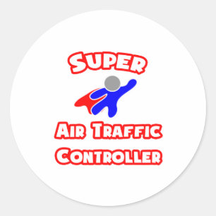 Super Air Traffic Controller Classic Round Sticker