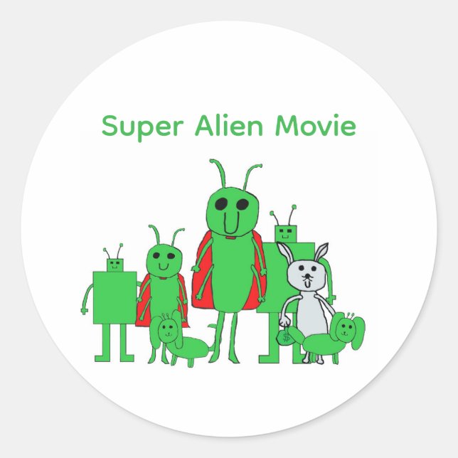 Super Alien Movie Full Character Stickers  (Front)