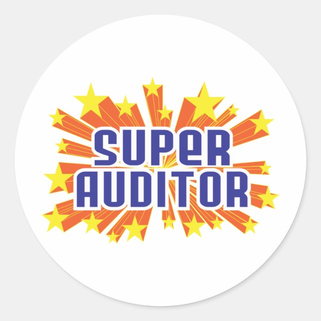 Super Auditor Classic Round Sticker (Front)