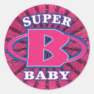 Super Baby Girls Round Sticker
