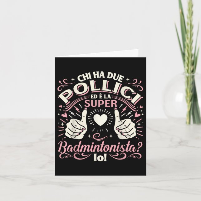 Super Badmintonista - Regalo Badminton Donna  Card (Front)